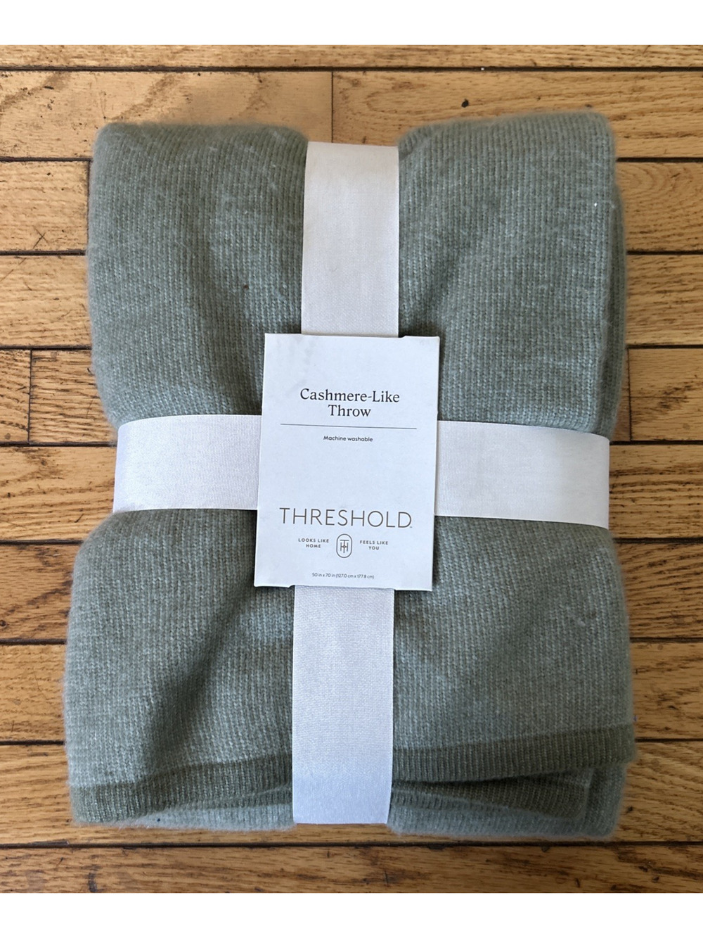 Moss Green Threshold Cashmere-like Throw Blanket 50"×70" New with tags